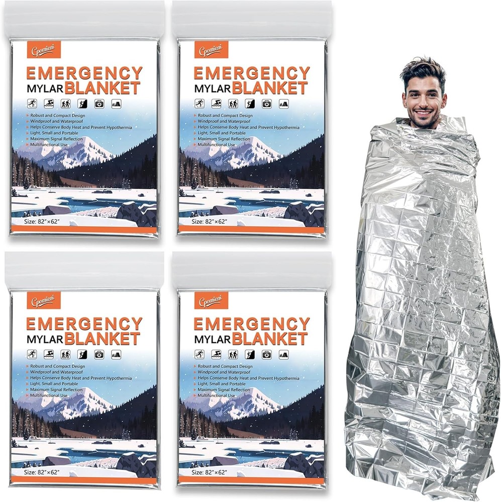 Survival Thermal Mylar Blankets Pack