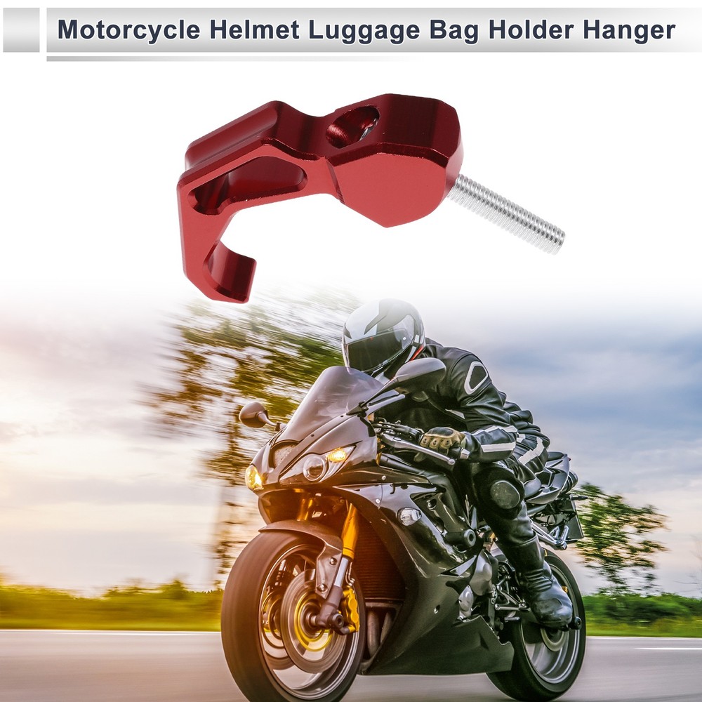 Motorcycle hook 1 set red black 68mm