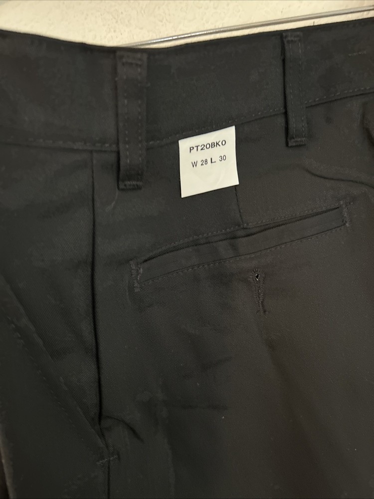 red kap work pants Black 28x30 Nwt