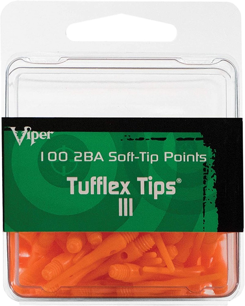 Viper Dart Accessory: Tufflex III 2BA Thread Soft Tip Dart Points 1000 Pack