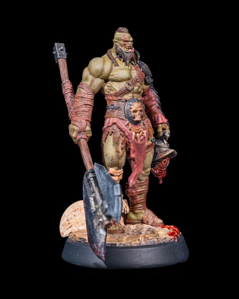 DnD Orc Gladiator Fighter Miniature 32mm Scale (unpainted)