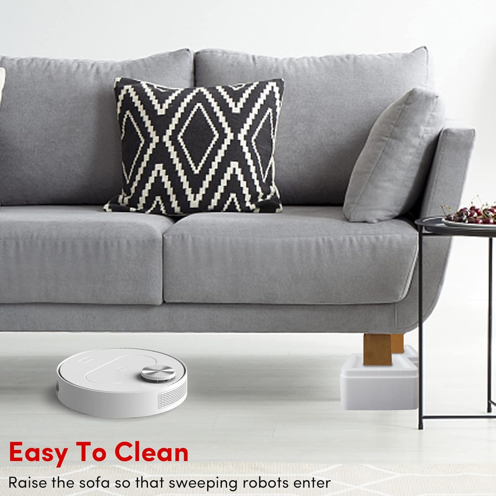 DEDU Oversized Bed Risers Heavy Duty Stackable 4 Pack, Furniture Risers for Sofa