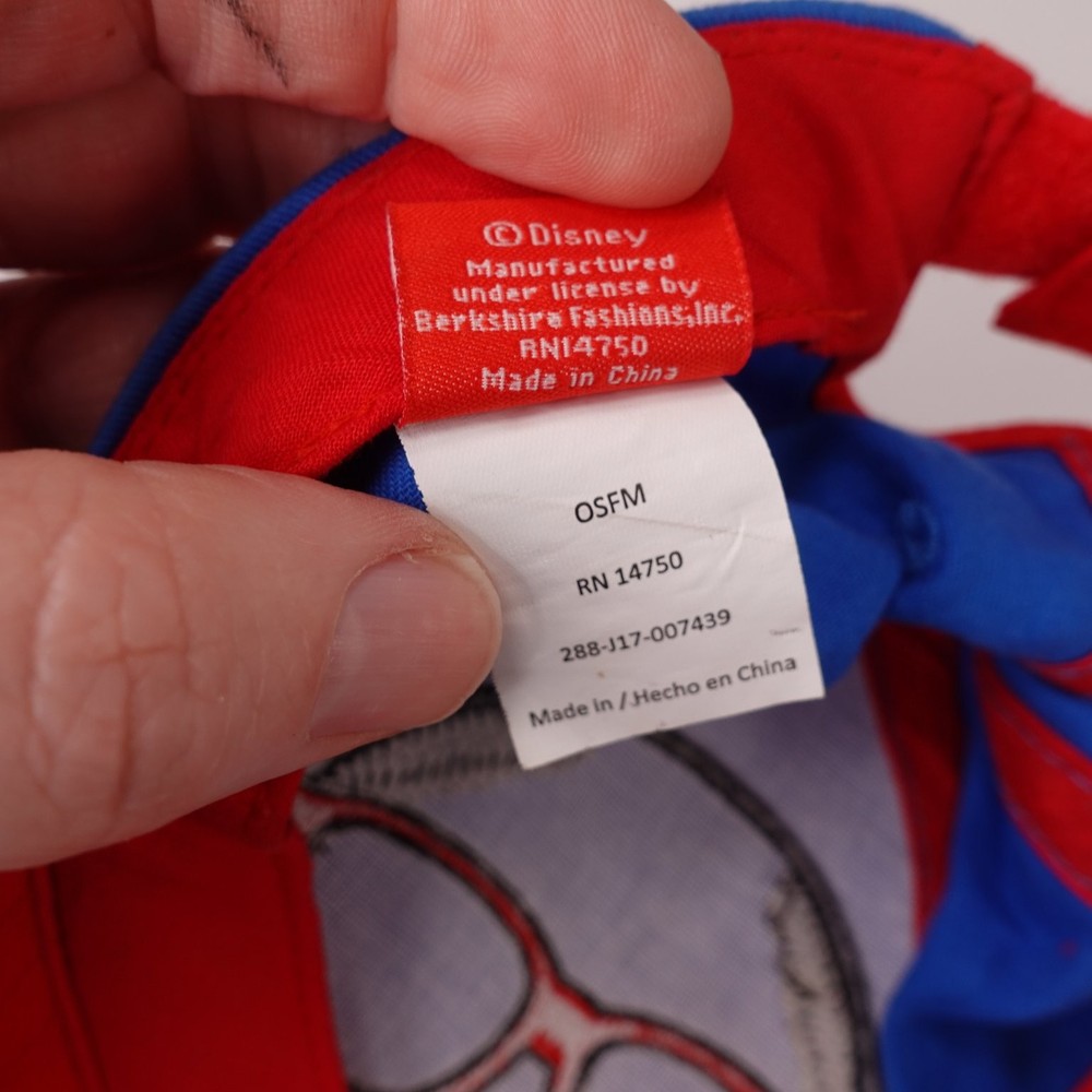 Disney Boys Hat Red Blue Mickey Mouse Adjustable OSFM