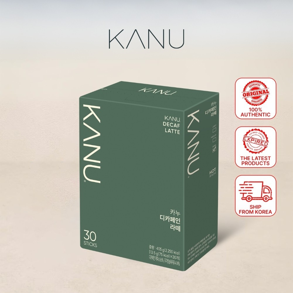 KANU Decaffeinated Latte Instant Coffee 13.5g x 30 Sticks