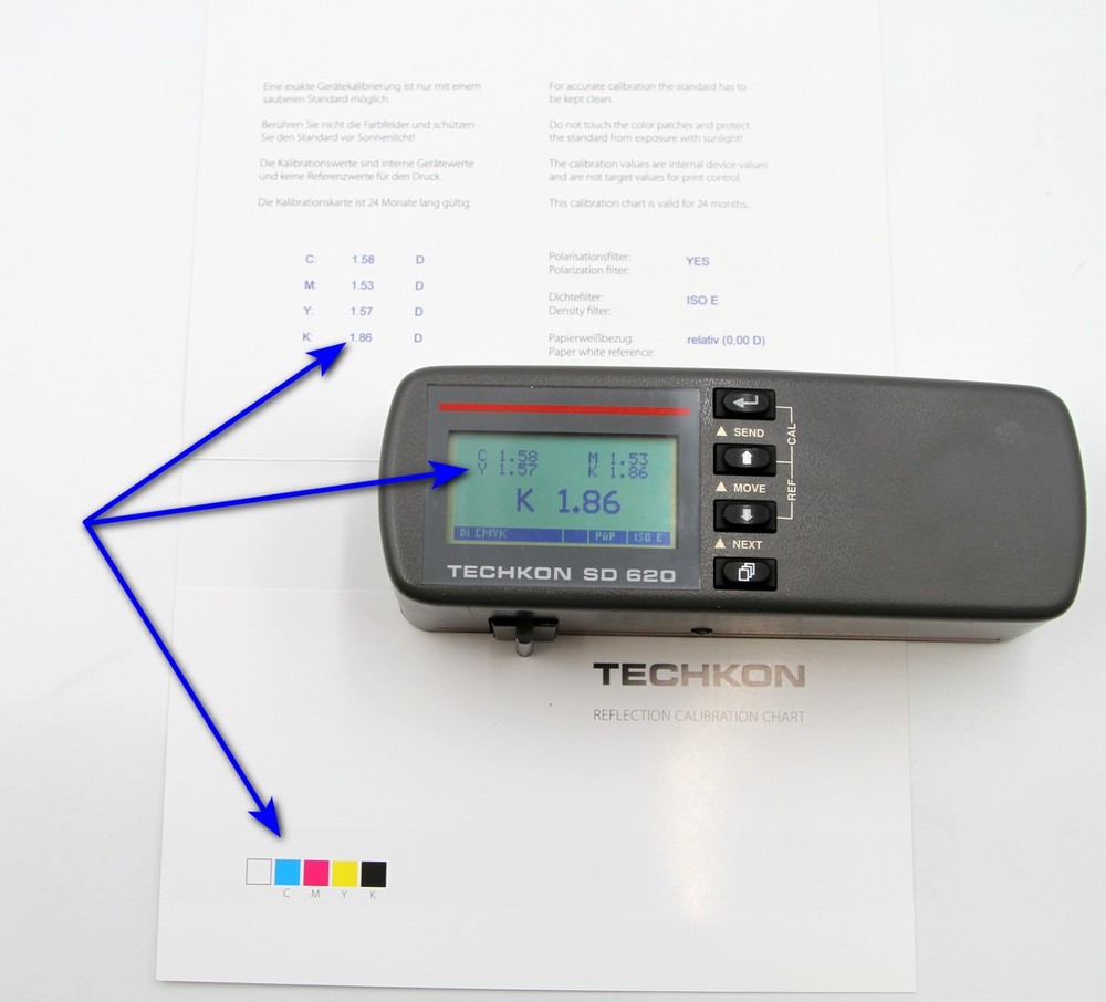 Techkon SD 620 Spectro Densitometer – CMYK, Lab, ΔE – with Carl Zeiss module