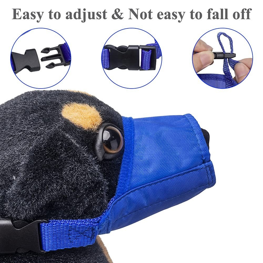 Coppthinktu Dog Muzzle Suit 7PCS Muzzles for Biting Barking Chewing, A-Blue