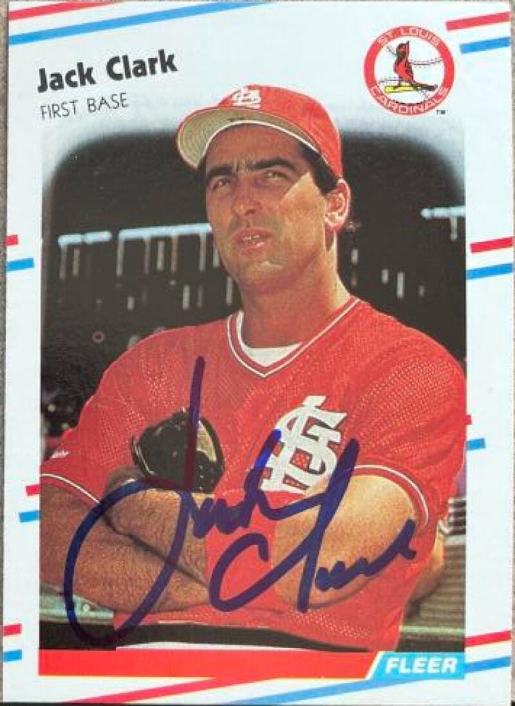 Jack Clark Autographed 1988 Fleer #26