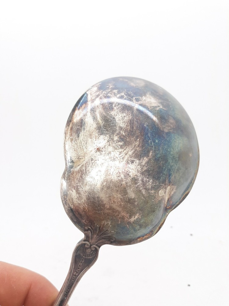 Antique 1896 Gorham Electro Plated Serving Silver Spoon Unique Design