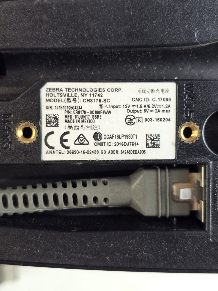 ZEBRA DS8178 Wireless Bar Code Scanner + CR8178-SC Charging Cradle + USB