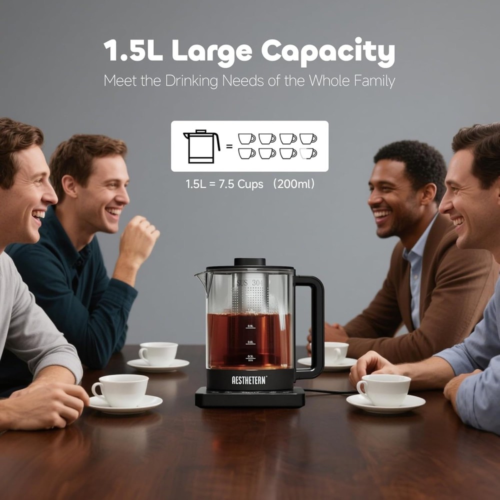 Electric Tea Kettle W/ Infuser Temperature Control & Automatic Shut Off