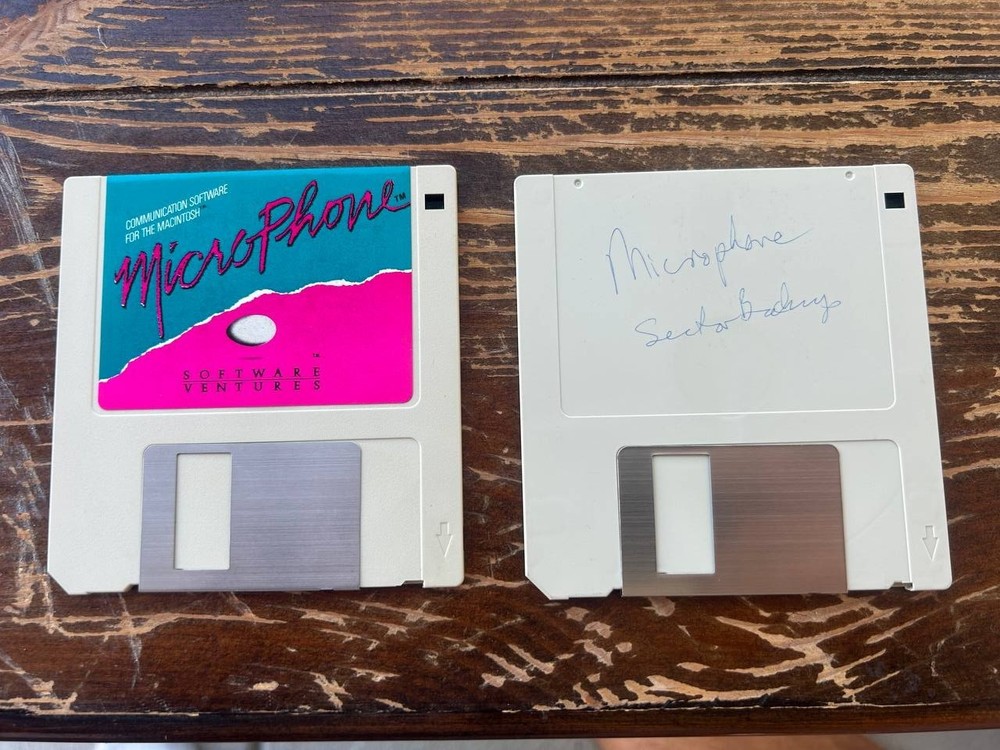 MicroPhone Communication Software for Macintosh Boxed w Manuals & Disks