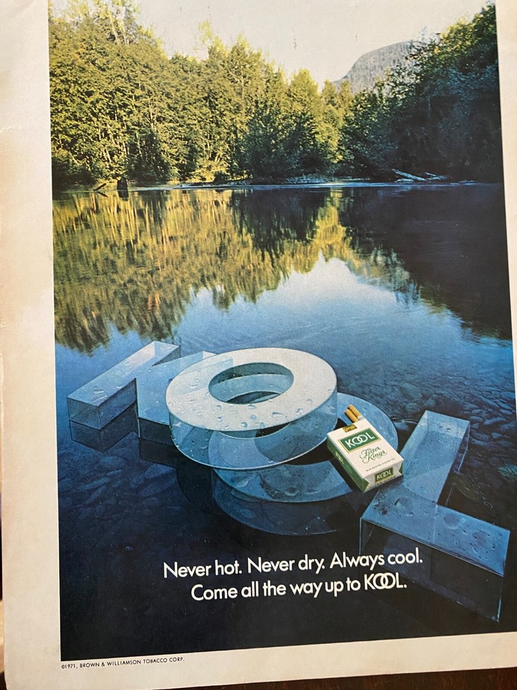 Kool Cigarettes, Full Page Vintage Print Ad