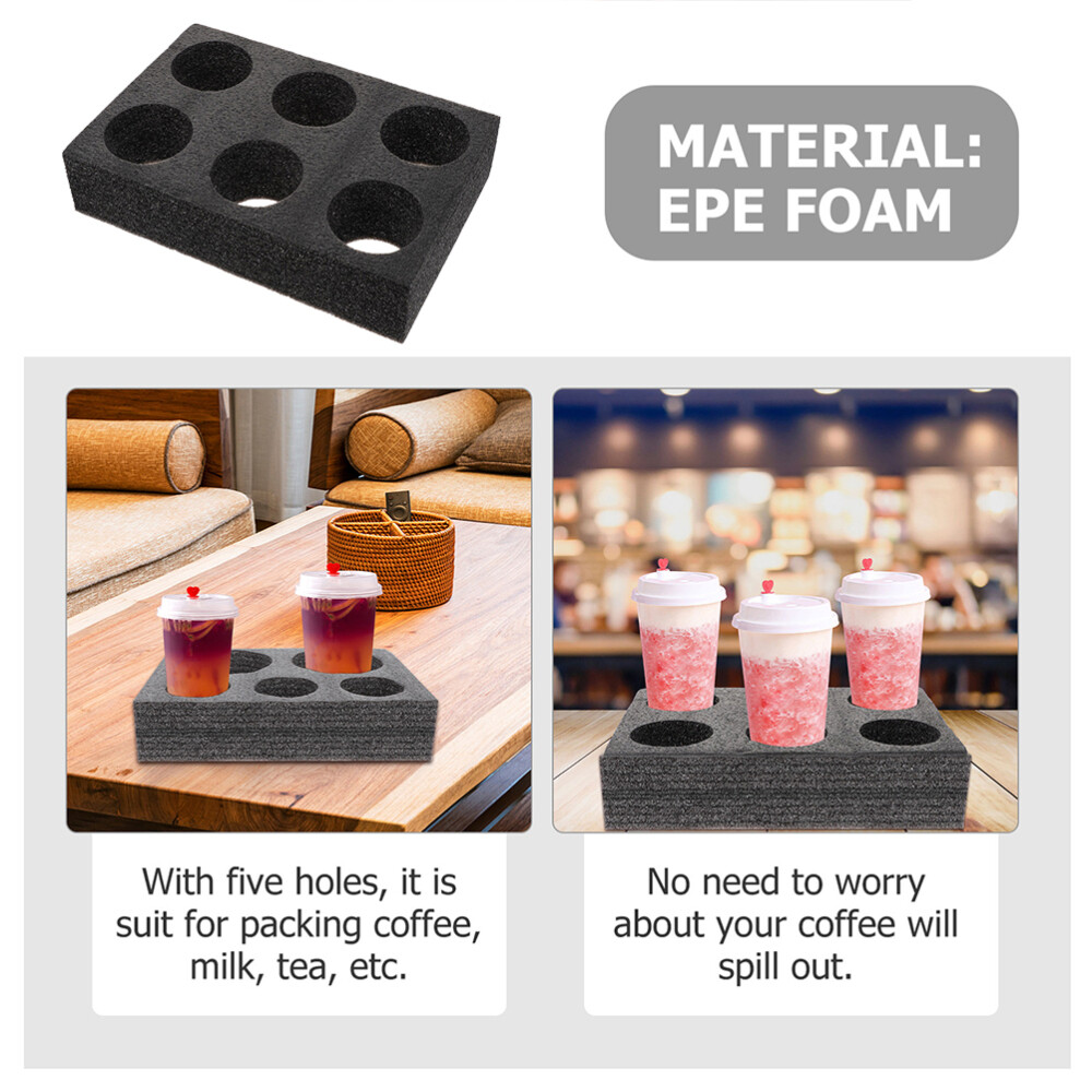 2PCS Cup Holder Compostable Cup Holder Takeout Packaging Cup Holders