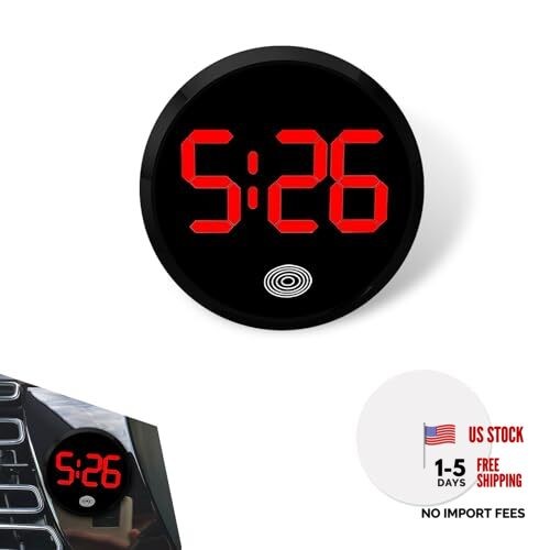 Car Digital Dashboard Clock, LED Time Luminous Touch High Definition 1 PC Red