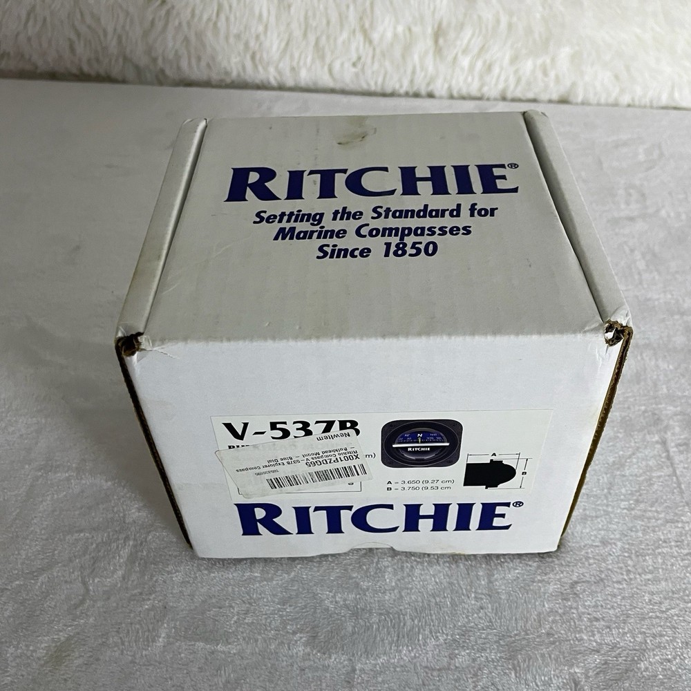 Ritchie V-537B Explorer Compass Bulkhead Mount Blue Dial Marine Navigation