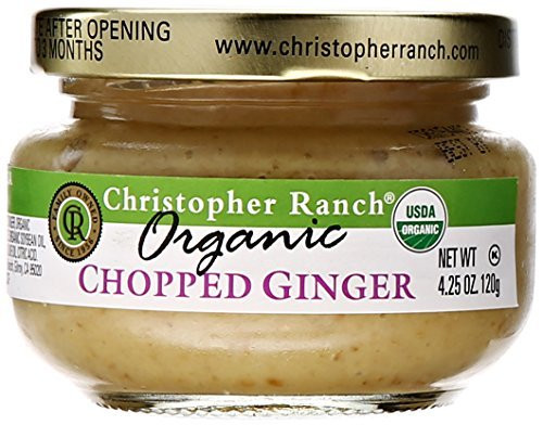 Christopher Ranch Organic Chopped Ginger 4.25 Oz Ready to Use Ginger Paste