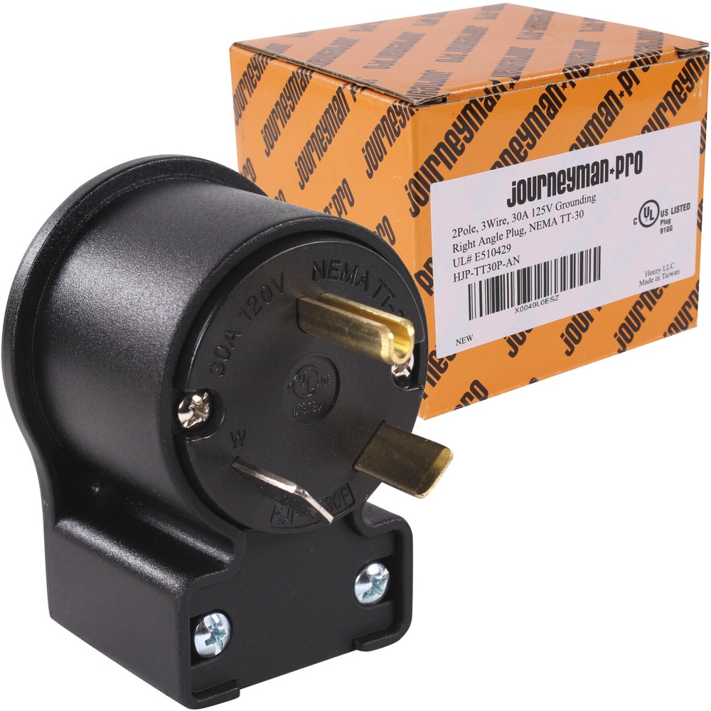 SAFE-UL Listed 30 Amp RV Plug Replacement Male Plug End Camper Power Adapter 30A