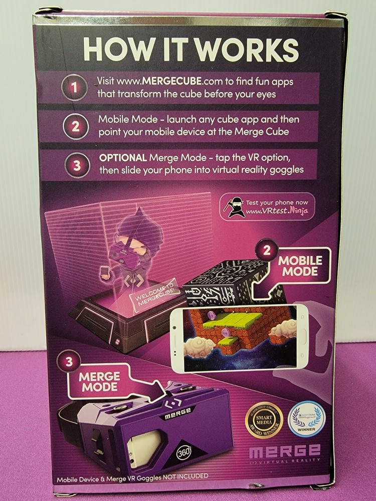 Merge Cube Handheld AR/VR Holograms Holographic Android & Apple *CCGHouse*