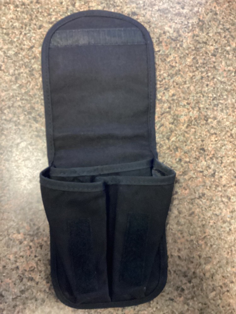 GI ISSUE BLACK 3 COMPARTMENT GENERAL PURPOSE POUCH W/ ALICE CLIPS