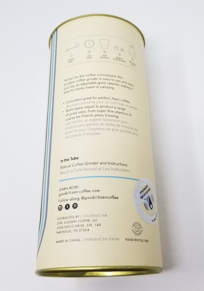 New Good Citizen Manual Coffee Grinder 2.75x6.5"