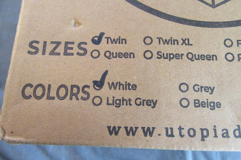 Utopia Twin Size Waterproof 100% Polyester Mattress Pad