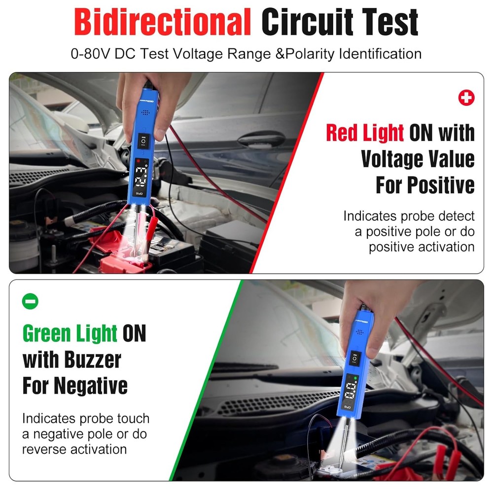 Electrical Tools Circuit Tester Component Activation Continuity Test 0-80V