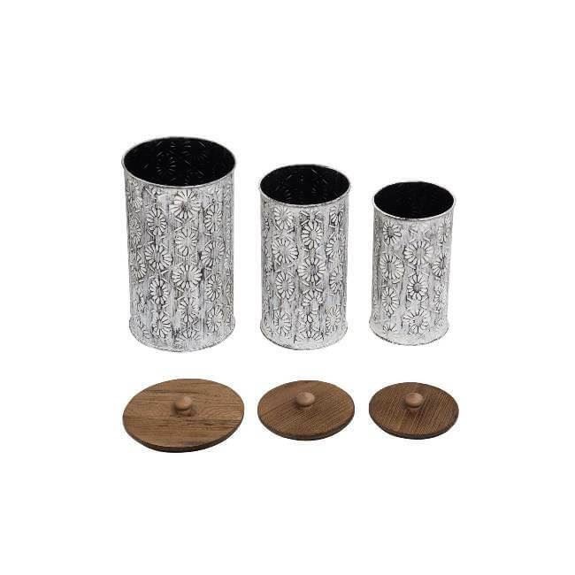Foreside Home Ariana Nested Decorative Canisters, Set of 3