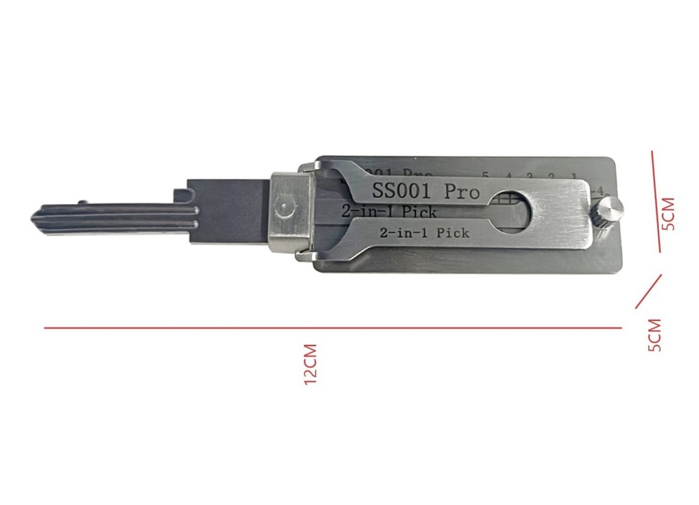 SS001 PRO 2-in-1 Stainless Steel master Key Decoder Repair Tool