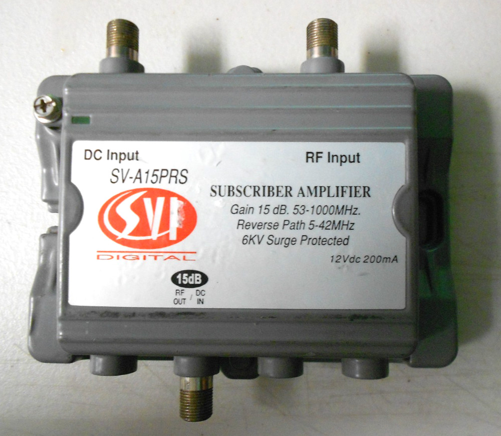 SUBSCRIBER AMPLIFIER SV-A15PRS DC INPUT, RF INPUT GAIN 15dB.
