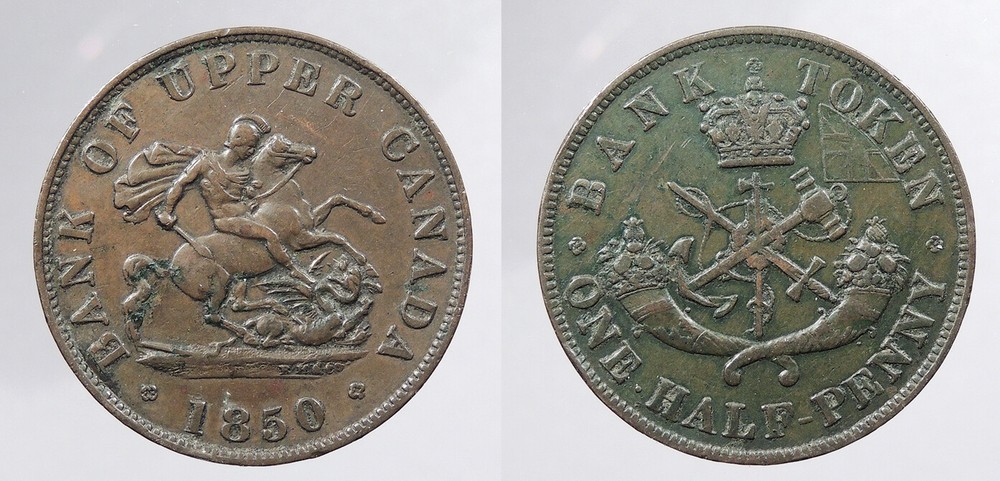 CANADA Upper Canada 1850 Halfpenny Token #WC98429