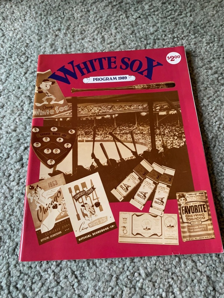 1989 Chicago White Sox Baseball Program White Sox Memorabilia Cover
