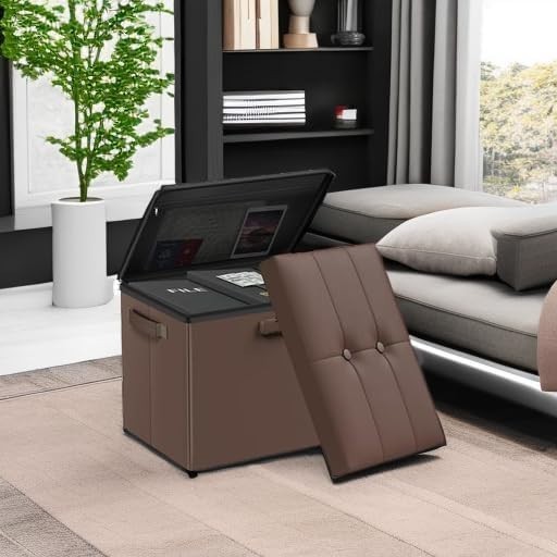 Multipurpose Fireproof Storage Stool, Lockable and Water-Resistant - 47L
