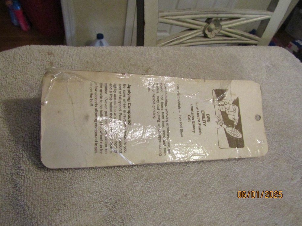 Vintage Divine Dico Emery Buffing Compound E5 Emery Low Luster Finish NOS