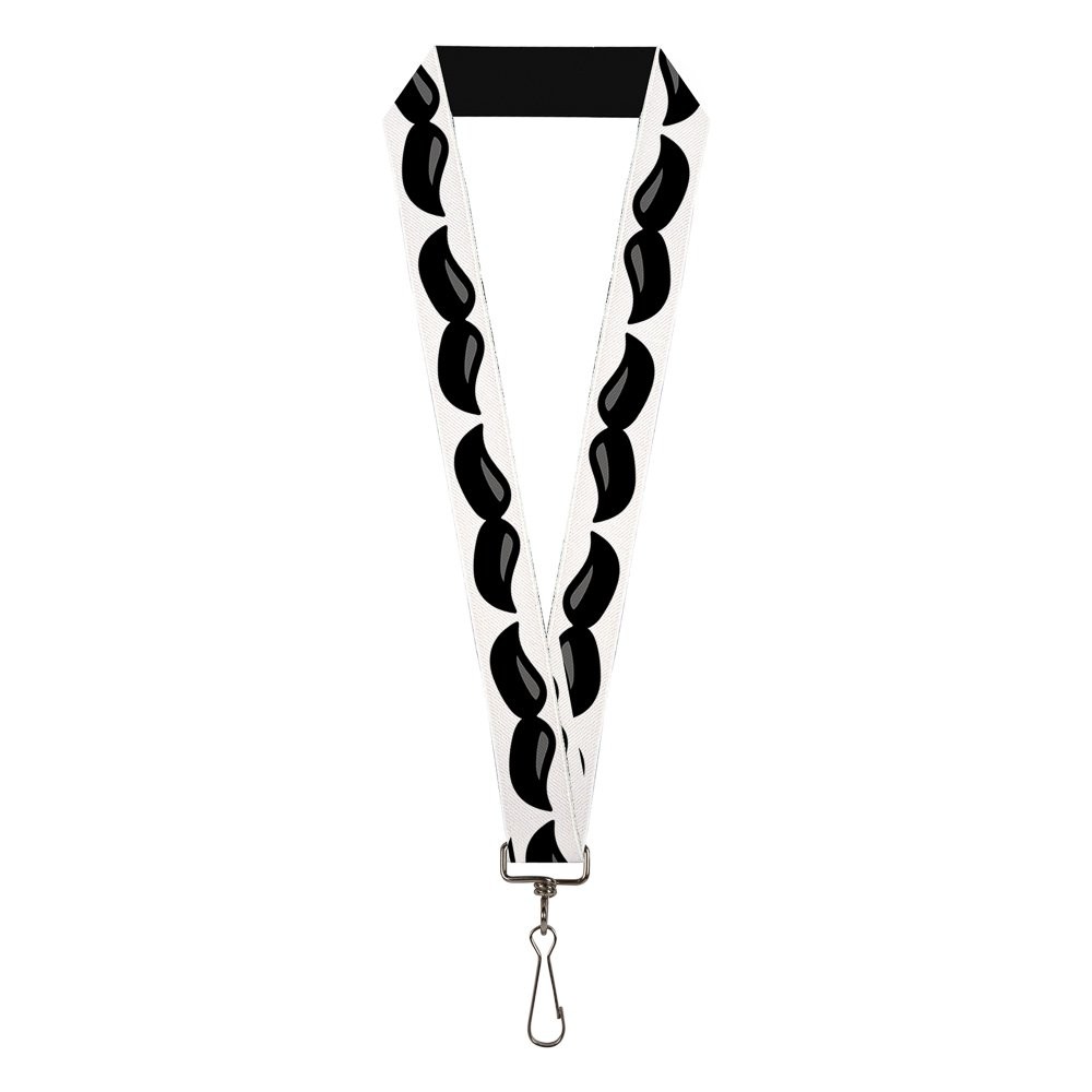 Mens Lanyard-Mustaches, Multicolor, Standard