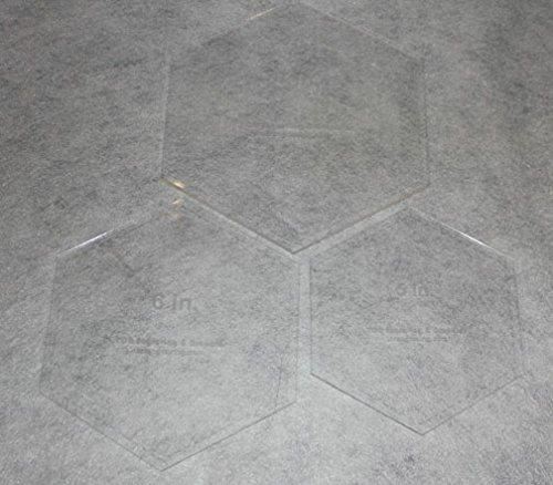Hexagon Templates. 5", 6", 7" - Clear 1/8"