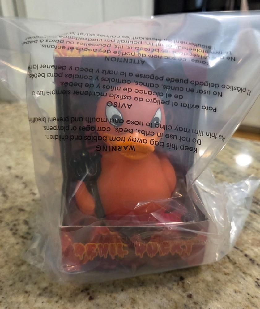 New! Devil Ducky Celebriducks 2011 Devil Duck Red Pitchforky