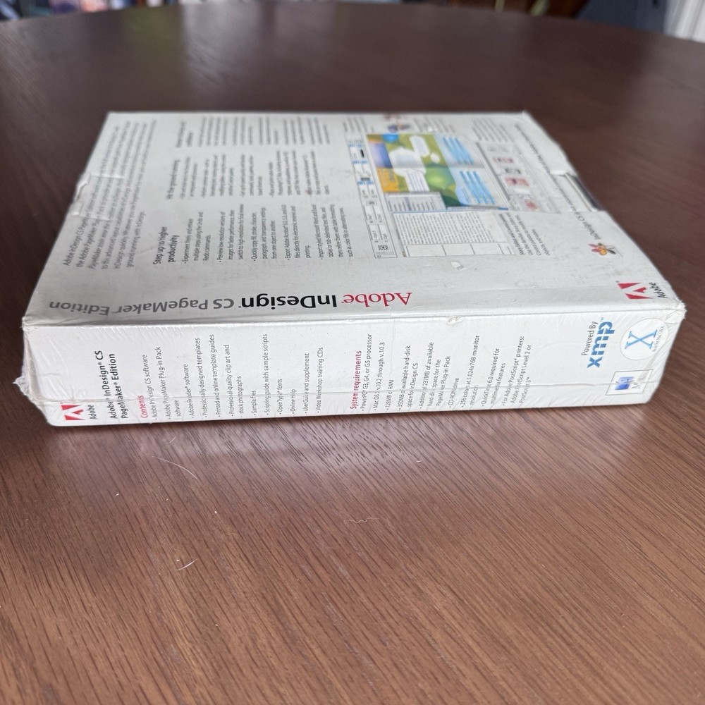 Adobe InDesign CS PageMaker Ed. Software Mac Computer NEW Macintosh In Design
