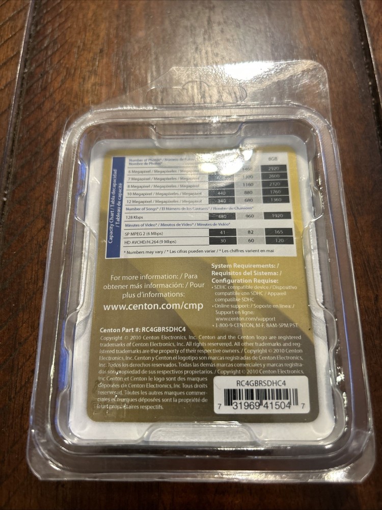 Centon 4GB SD Flash Memory Cards Class 4