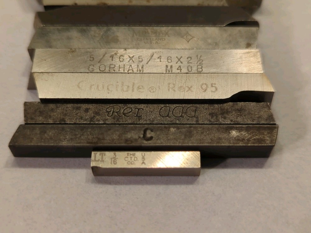 MO-MAX REX GORHAM Lathe Bits Lot Different Sizes Used