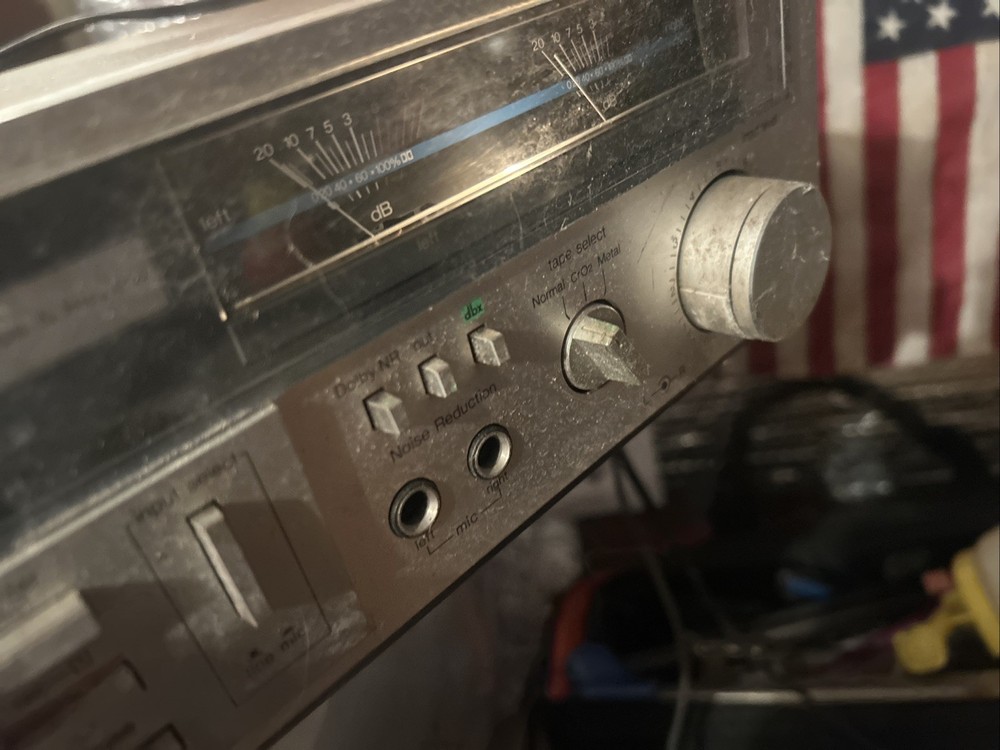 Technics M234X Stereo Cassette Deck Silver Dolby One Touch Recording untested