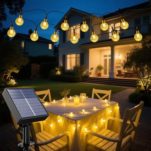 Solar String Lights Outdoor, 33FT 100 LED 0.67inch Solar Globe String Lights