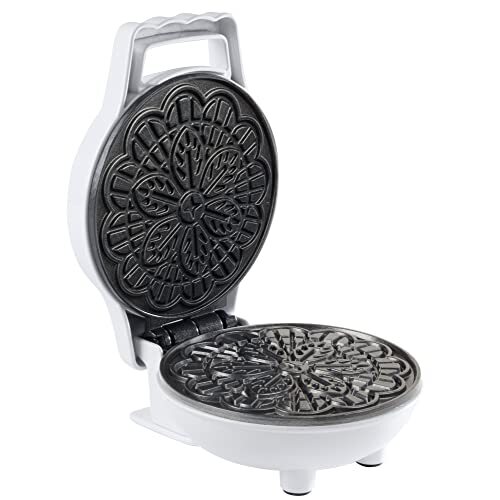 Mini Electric Pizzelle Maker- Makes One Personal Tiny Sized 4" Traditional