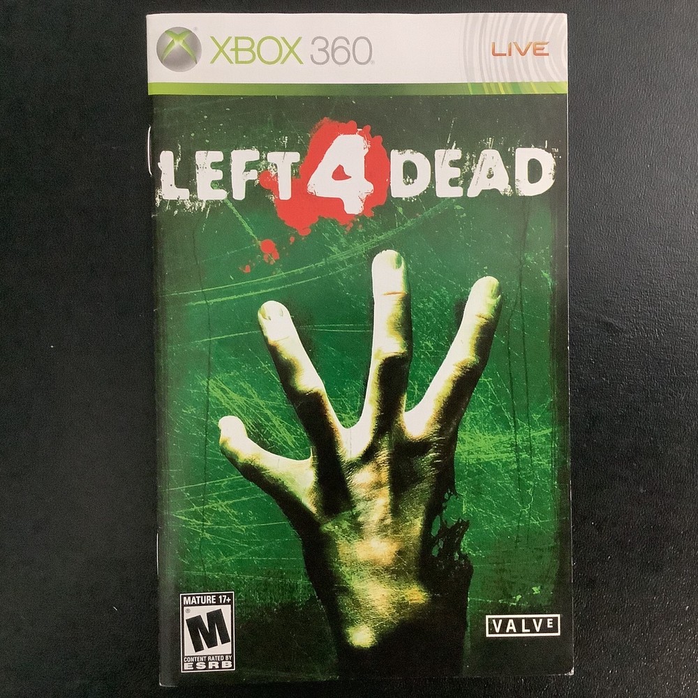 Left 4 Dead 1 Microsoft Xbox 360 Instruction Manual Only