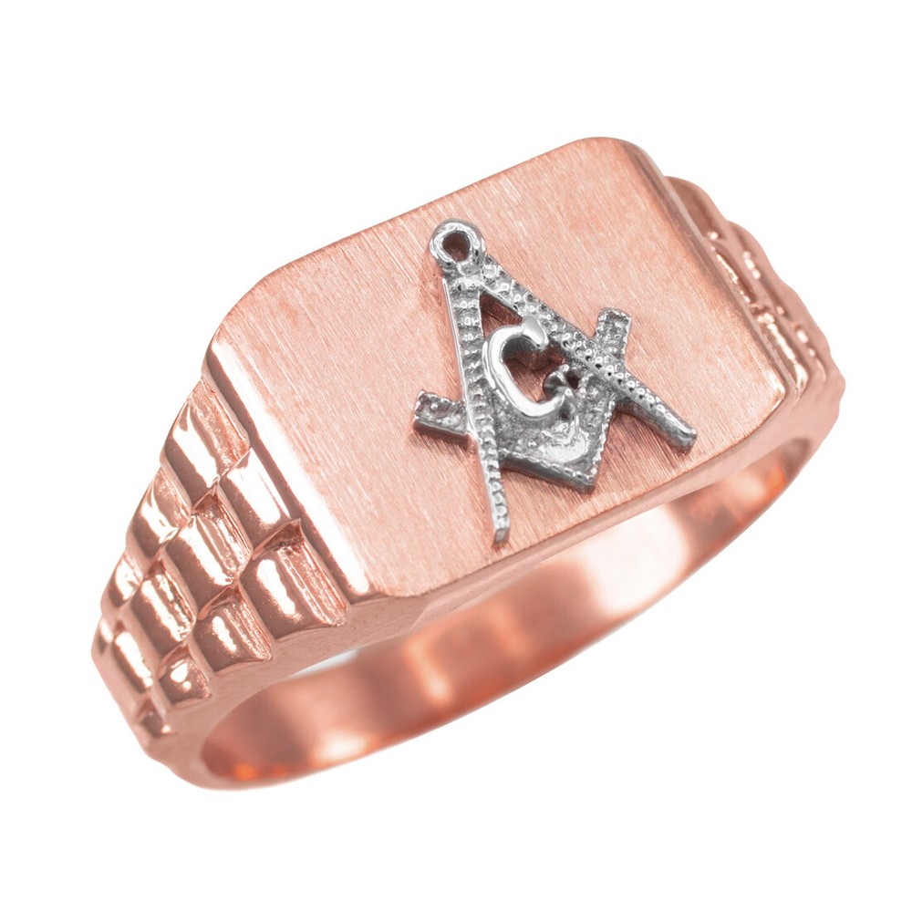 Gold Masonic Mens Ring