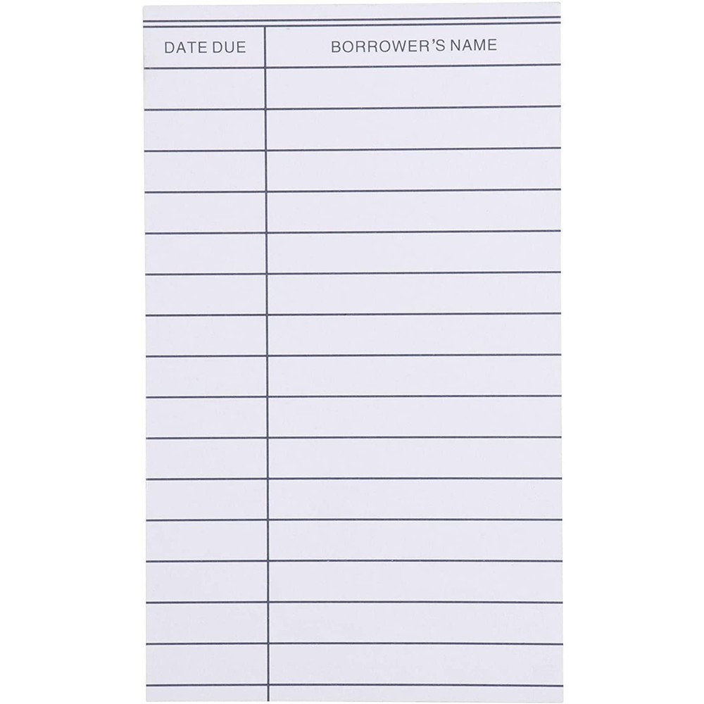Library Checkout Cards 3x5 Inch Due Date Note Cards Record Keeping 250 Pack