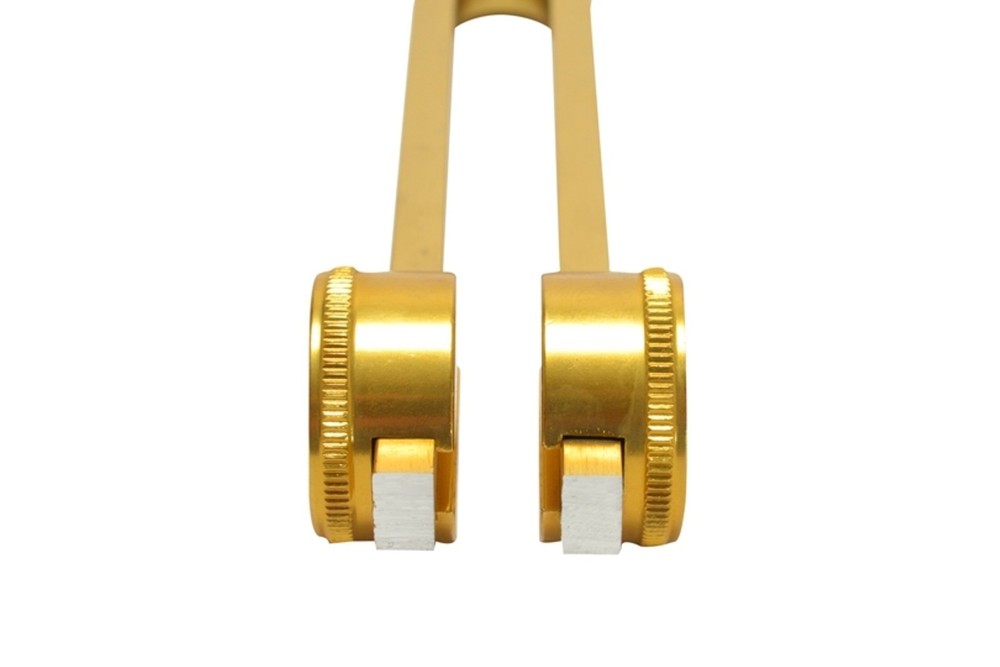 Gold Finish 9 Pc Sacred Solfeggio Weighted Tuning Fork Set With Activator