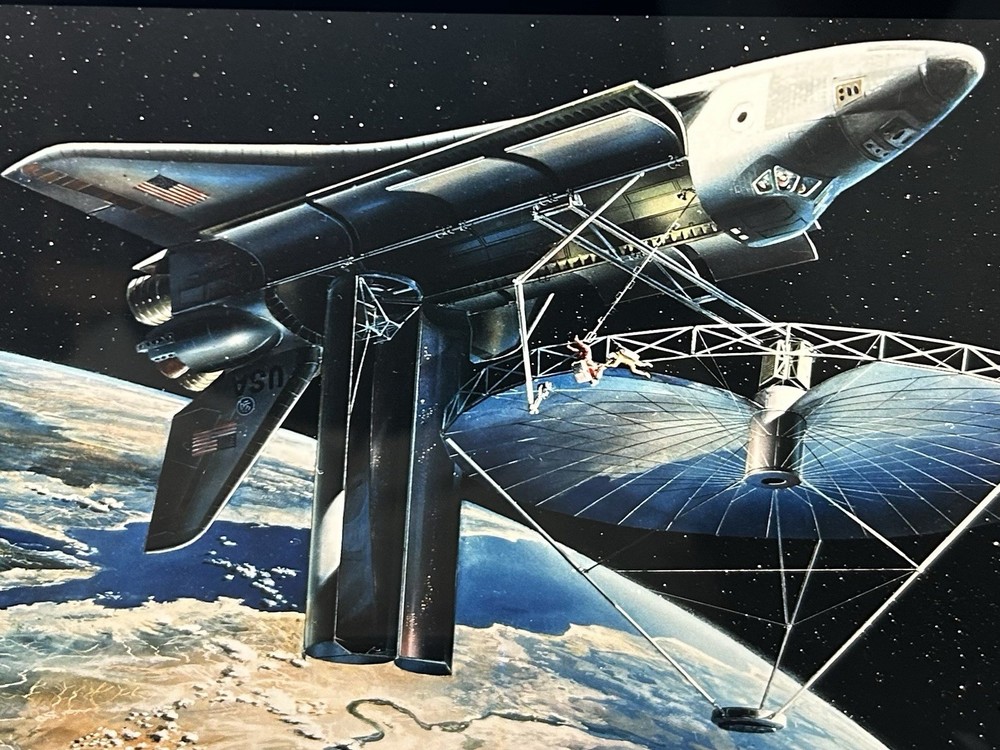 1981 NASA KSC Space Shuttle Orbiter Flight Antenna Presentation Transparency-618