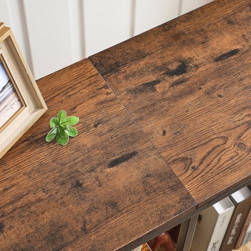 Printer Stand with Storage Bag, 3-Tier Mobile Under Desk Printer Rustic Brown