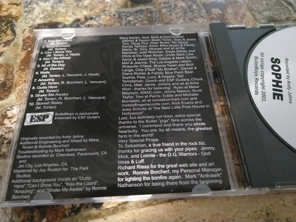 Signed bullet boys Sophie - CD autographed