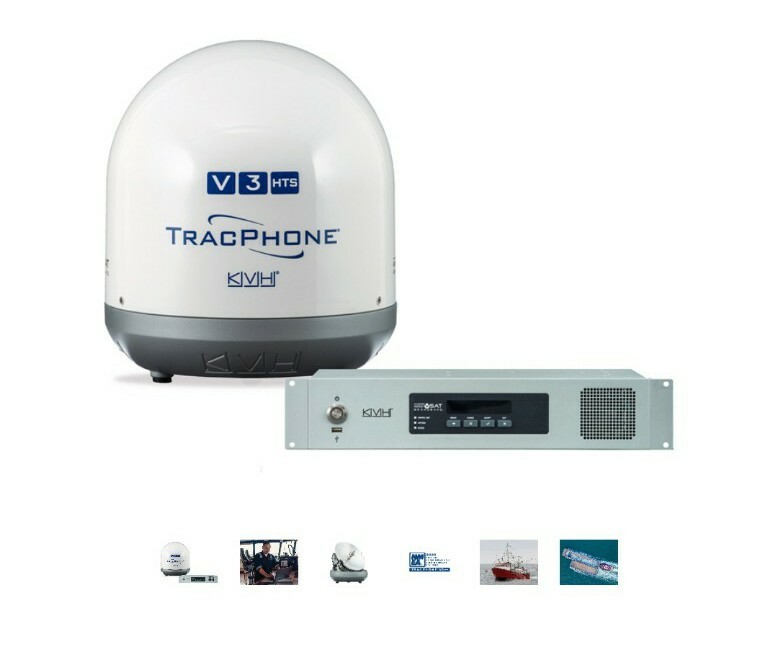 TracPhone V3 KVH Compact Mini-VSAT Maritime Mobile Communication System BNIB